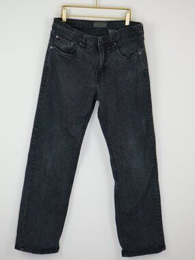 Urban Star Faded Black Stretch Straight Leg Jeans Size 32x31 Y2K‎